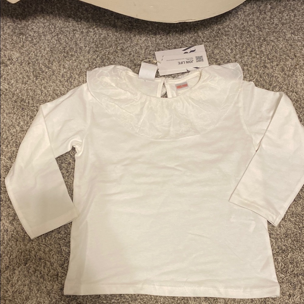 John Lewis White Long Sleeve Top